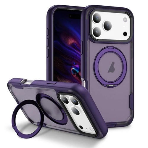 Funda protectora MagSafe para iPhone 17 Pro (morado y morado oscuro)