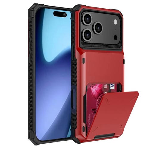 Funda resistente a arañazos y golpes para iPhone 17 Pro Max (roja)