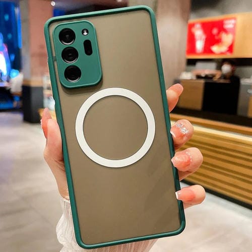 Funda MagSafe Hawkeye Skin Feel para Samsung Galaxy Note20 Ultra 4G/5G (Verde oscuro)