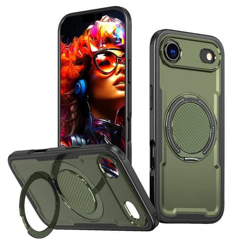 Funda metálica MagSafe con rotación de 360 grados para iPhone 17 Air (verde oliva)