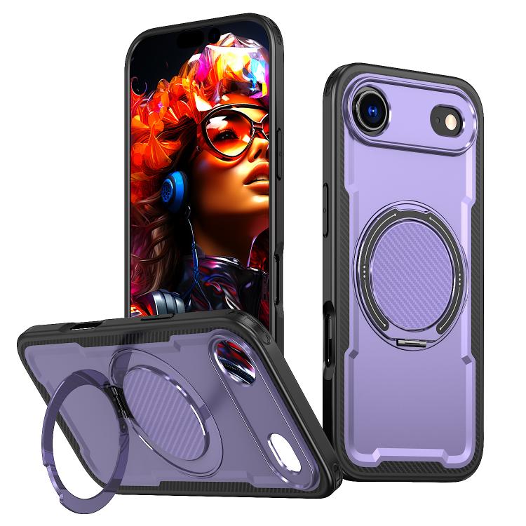 Funda metálica MagSafe con rotación de 360 grados para iPhone 17 Air (morada)