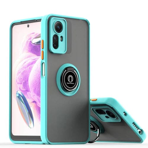Funda de TPU + PC con anillo para Redmi Note 12S 4G Q Shadow 1 Series (azul cielo)