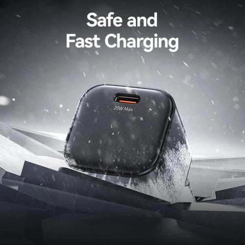 Cargador rápido mini USAMS CC260 de 20 W GaN con puerto USB-C/Tipo C, enchufe: UE (blanco)