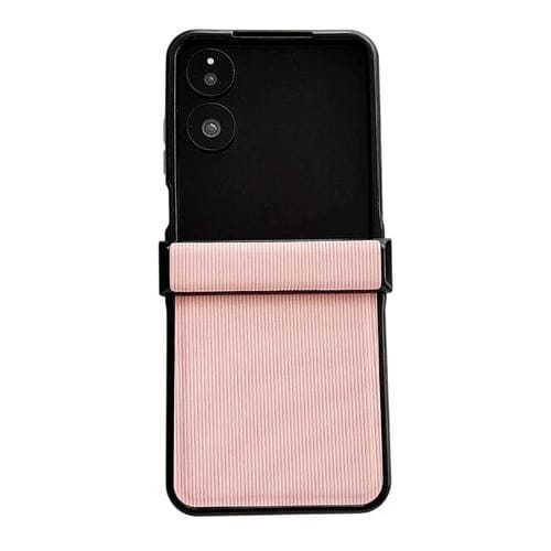 Funda protectora de tres piezas con textura vertical para Xiaomi Mix Flip 2 (rosa)