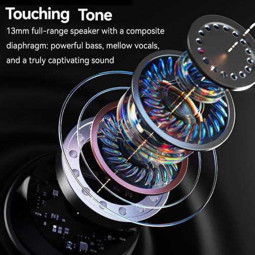 Auriculares inalámbricos Bluetooth USAMS Echo E02 ANC y ENC TWS intraaurales (negros)