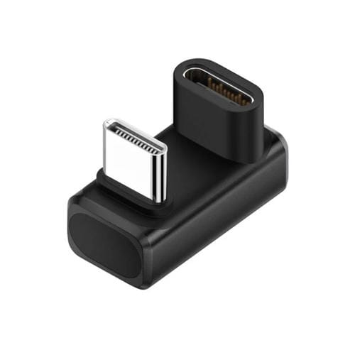 Adaptador tipo C de 240 W y 80 Gbps con todas las funciones, modelo: macho a hembra en forma de U (negro)