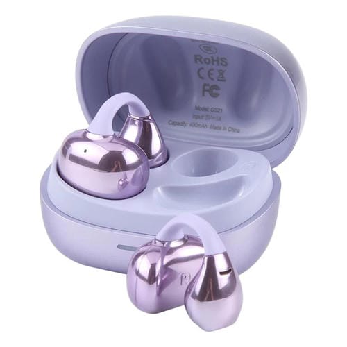 Auriculares inalámbricos Bluetooth ZGA GS21 con clip para la oreja (morados)