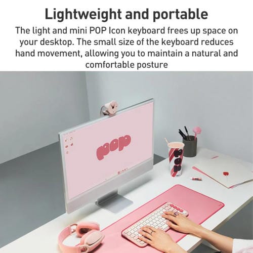 Conjunto teclado y ratón inalámbricos Logitech POP ICON Combo Bluetooth (Negro)