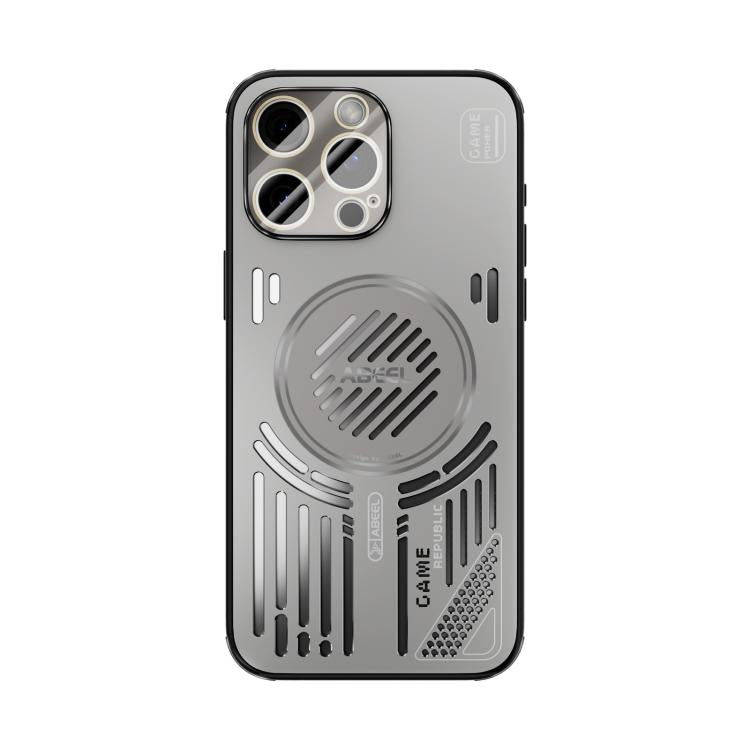 Funda ABEEL Ice Fox Series con disipador de calor magnético para iPhone 15 Pro (gris titanio)