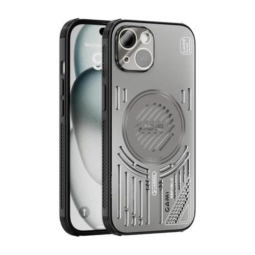 Funda ABEEL Ice Fox Series para iPhone 15 con disipador de calor Magsafe (gris titanio)