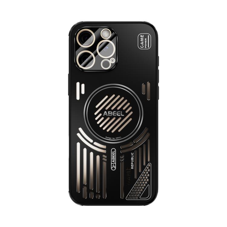 Funda ABEEL Ice Fox Series con disipador de calor Magsafe para iPhone 16 Pro (negra)