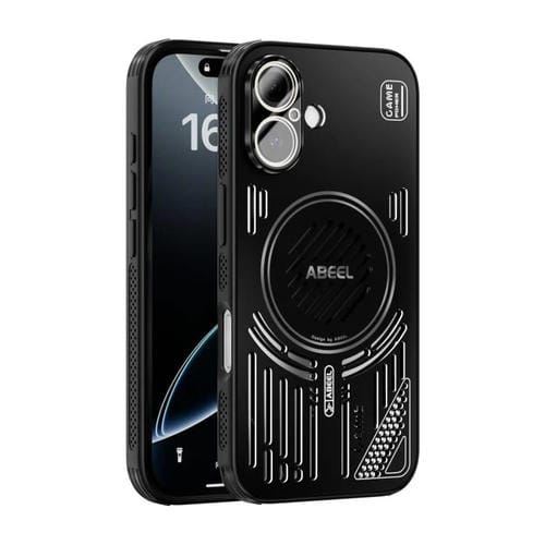 Funda ABEEL Ice Fox Series con disipador de calor magnético para iPhone 16 (negra)