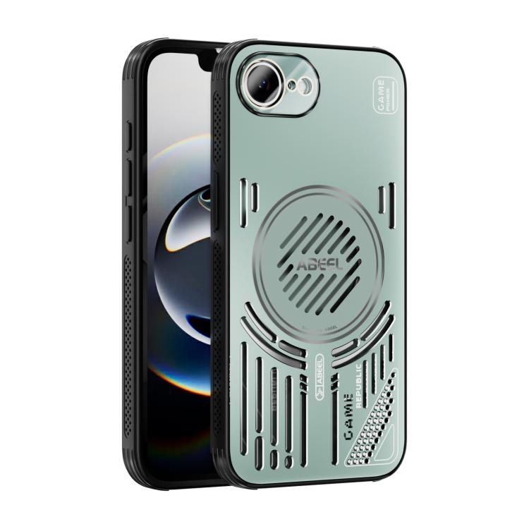 Funda ABEEL Ice Fox Series para iPhone 16e con disipador de calor Magsafe (verde claro)