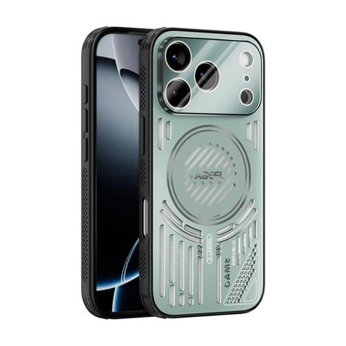 Funda ABEEL Ice Fox Series con disipador de calor magnético para iPhone 17 Pro (verde claro)