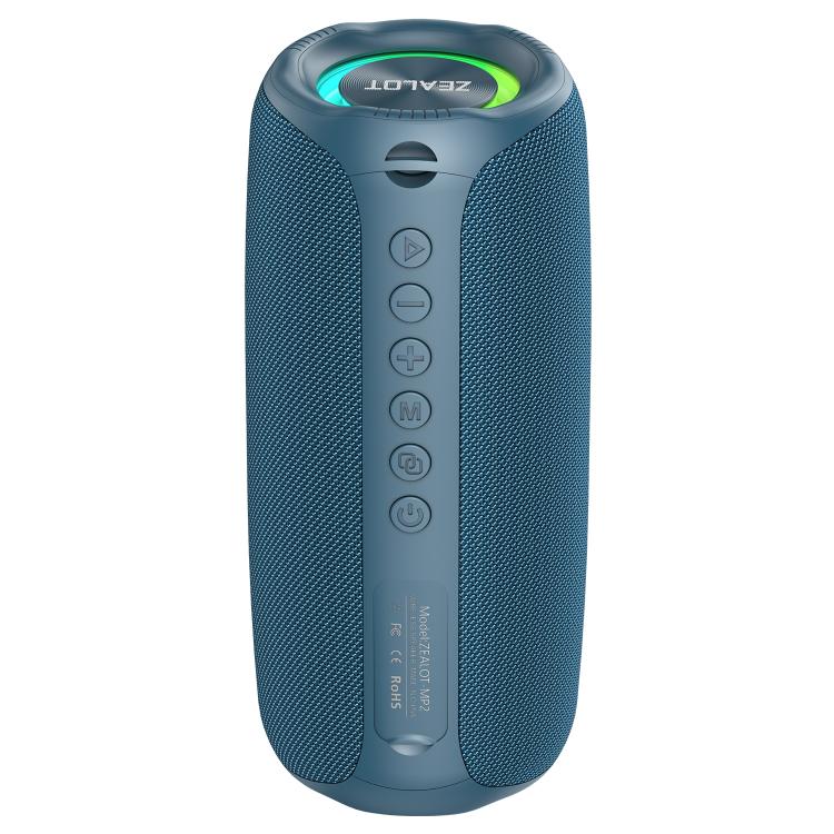 Altavoz Bluetooth portátil Zealot MP2 de 20 W RGB para exteriores (azul)