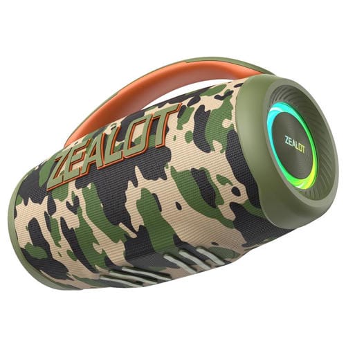 Altavoz Bluetooth portátil Zealot P12 de 60 W con RGB para exteriores (camuflaje)