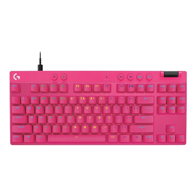 Teclado inalámbrico Logitech G PRO X TKL Rapid con interruptores magnéticos (Rosa)