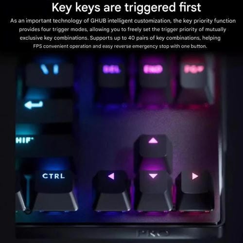 Teclado inalámbrico Logitech G PRO X TKL Rapid con interruptores magnéticos (Rosa)