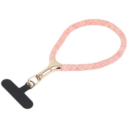 8mm Adjustable Gold Buckle Wrist Short Strap Anti-lost Mobile Phone Lanyard(Pink Colorful)