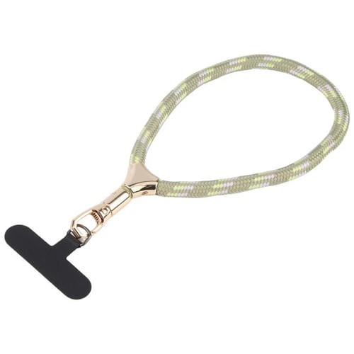 8mm Adjustable Gold Buckle Wrist Short Strap Anti-lost Mobile Phone Lanyard(Light Green Dot Color)