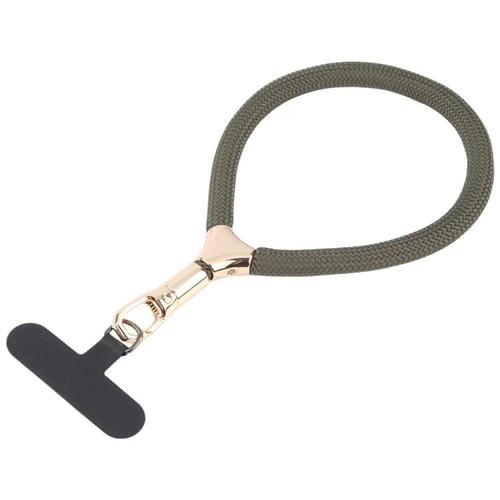 8mm Adjustable Gold Buckle Wrist Short Strap Anti-lost Mobile Phone Lanyard(Army Green)