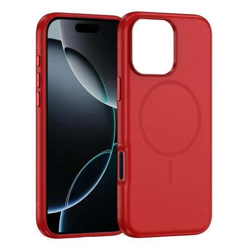 Funda híbrida de TPU Magsafe original para iPhone 16 Pro (roja)