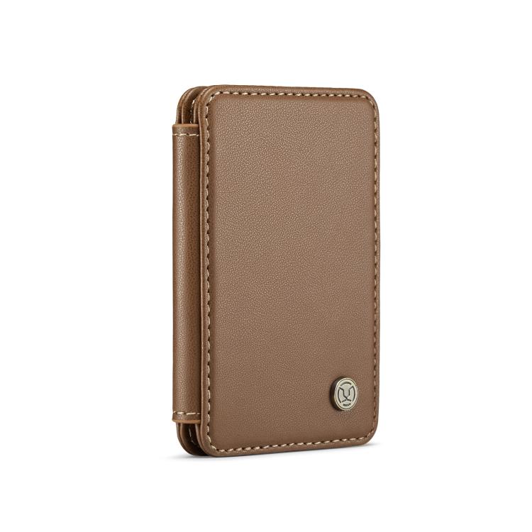 JEEHOOD J05 Bolsa para tarjetas magnéticas RFID de doble pliegue (marrón)