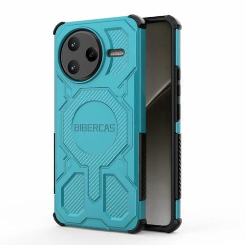 Funda BIBERCAS Real Color Series MagSafe a prueba de golpes para Redmi K80 Pro (verde)