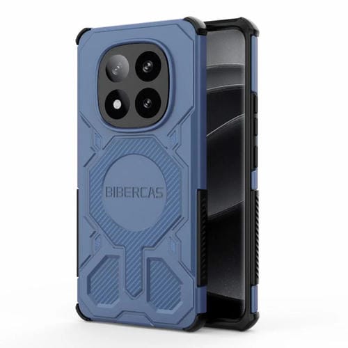 Funda BIBERCAS Real Color Series MagSafe a prueba de golpes para Redmi Note 14 Pro+ 5G (azul)
