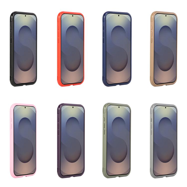 Funda magnética MagSafe transparente con borde liso para Samsung Galaxy S25 Edge 5G (rosa)