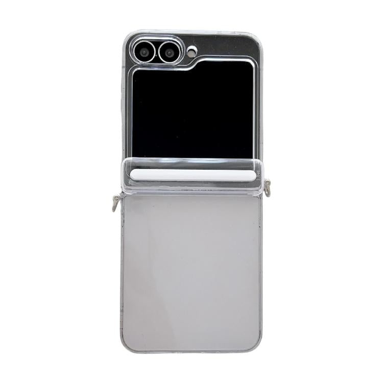 Funda transparente con eje y hebilla lateral para Samsung Galaxy Z Flip6