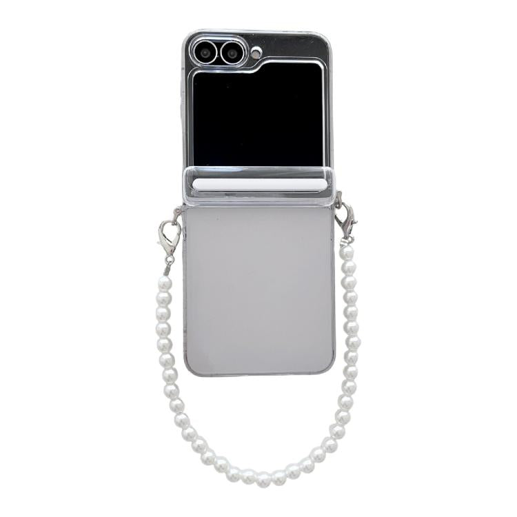 Funda transparente con hebilla lateral y pulsera para Samsung Galaxy Z Flip5