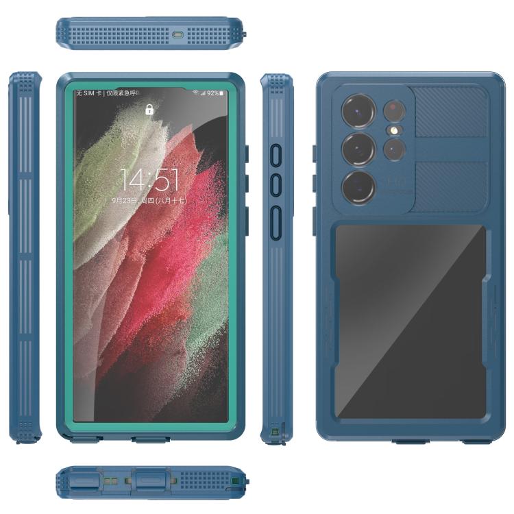 Funda impermeable RedPepper IP68 triple para Samsung Galaxy S23 Ultra 5G (azul)
