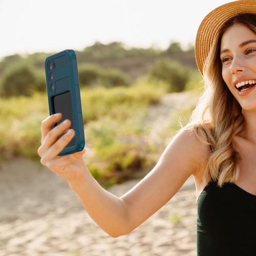 Funda impermeable RedPepper IP68 triple para Samsung Galaxy S23 5G (azul)