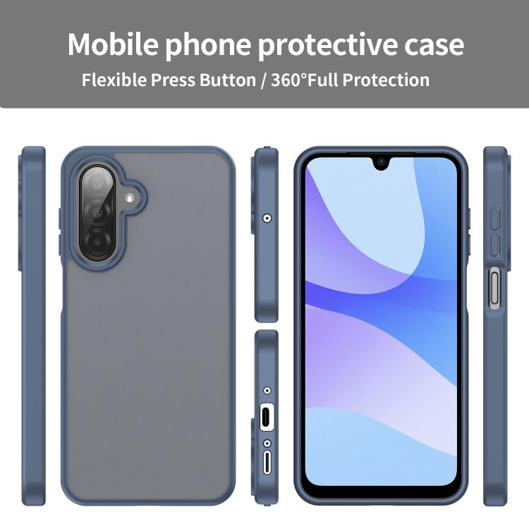 Funda hĂbrida de TPU translĂșcida y esmerilada para Samsung Galaxy A26 5G (azul cian)
