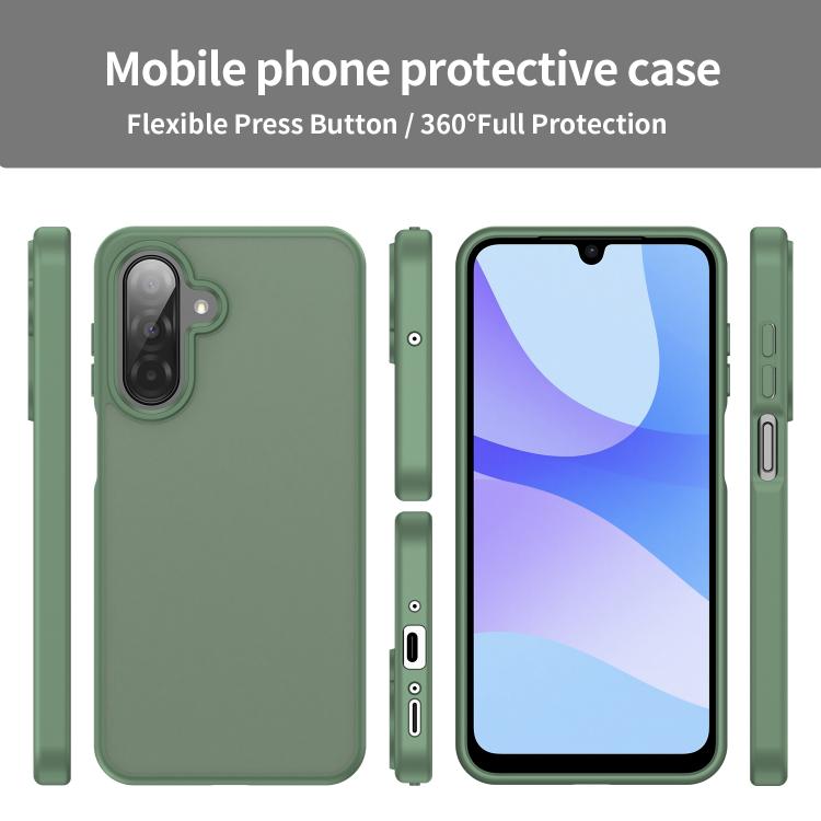 Funda hĂbrida de TPU translĂșcida y esmerilada para Samsung Galaxy A26 5G (verde oliva)