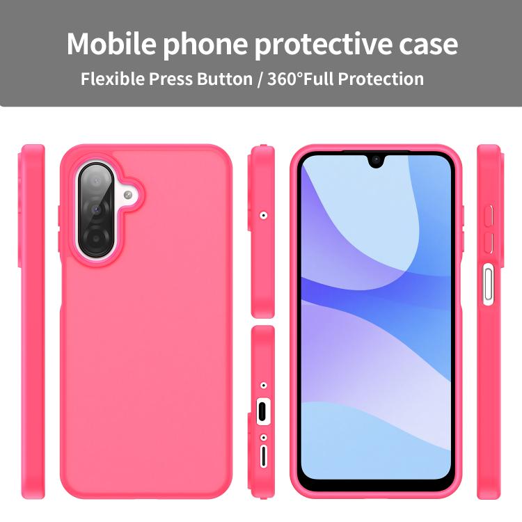 Funda hĂbrida de TPU translĂșcida y esmerilada para Samsung Galaxy A26 5G (rosa)