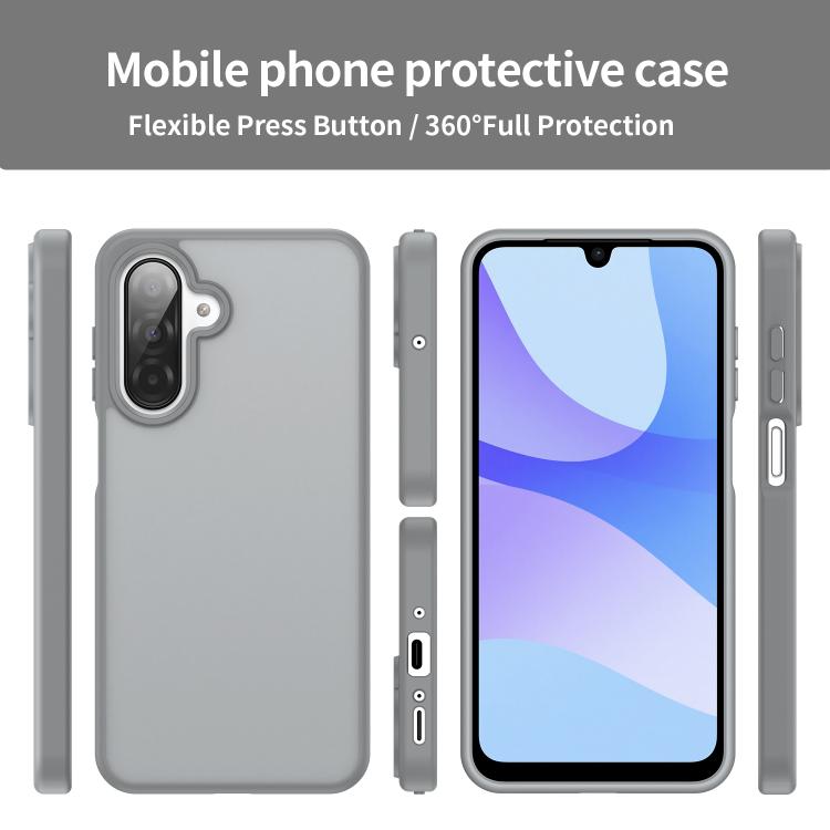 Funda hĂbrida de TPU translĂșcida Fanying Series para Samsung Galaxy A26 5G (gris plateado)