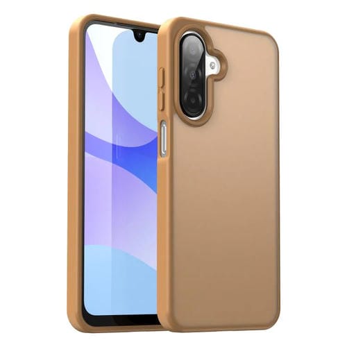 Funda híbrida de TPU translúcida y esmerilada para Samsung Galaxy A26 5G (Dorado desierto)