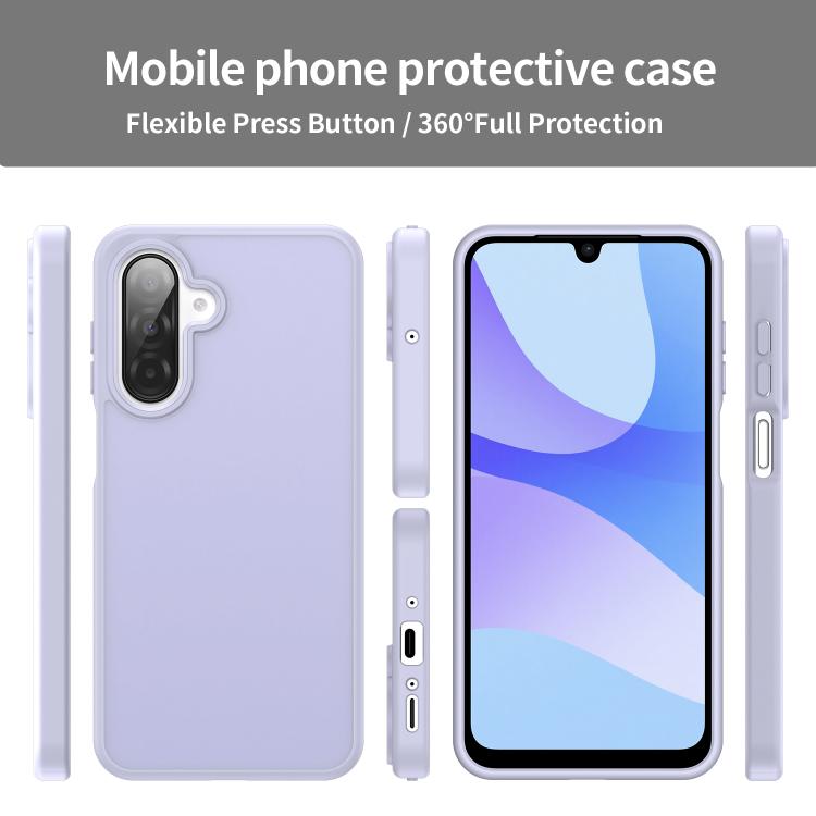 Funda híbrida de TPU translúcida y esmerilada para Samsung Galaxy A26 5G (lavanda)