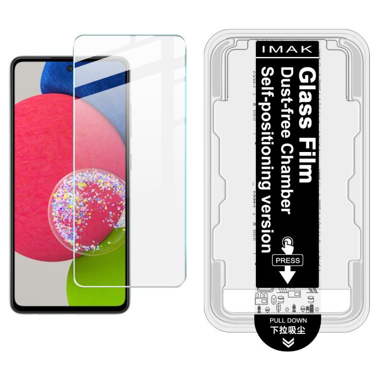 Para Samsung Galaxy A53 5G imak Localizador de cĂĄmara libre de polvo Serie H PelĂcula de vidrio templado