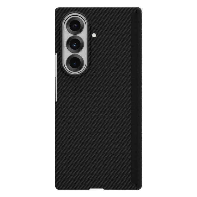 Funda MagSafe de fibra de carbono de grano fino 600D para Samsung Galaxy Z Fold7 5G (negra)