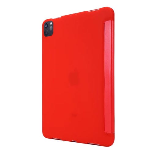 Funda para iPad Pro 11 (2020) PC + PU de Cuero con Tres Plegables (Rojo)