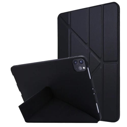 Funda para iPad Pro 11 (2020) TPU Cuero Deformación Horizontal con Titular (Negro)