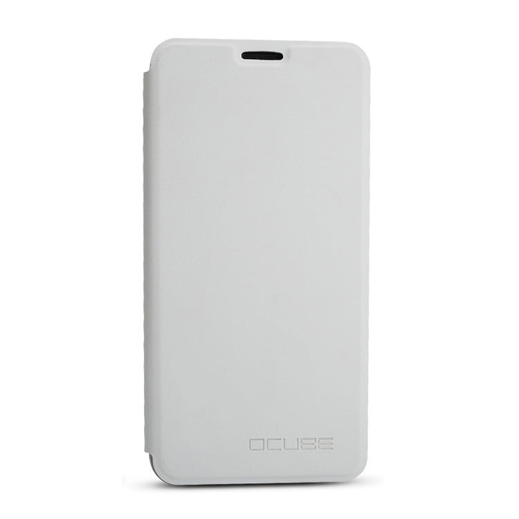 Estuche Ocube para Homtom S8 (Mph3140) Cuero Abatible Horizontal con Soporte (Blanco)