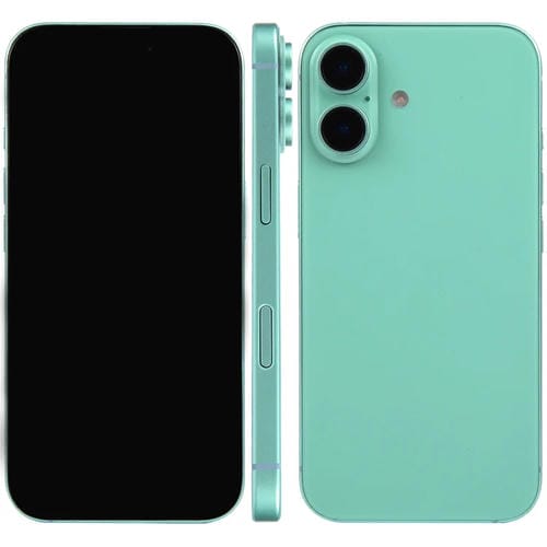 Modelo de Pantalla Falsa para iPhone 16 Plus (Verde Azulado)