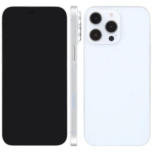 Modelo de Pantalla Falsa con Pantalla Negra para iPhone 16 Pro (Blanca)