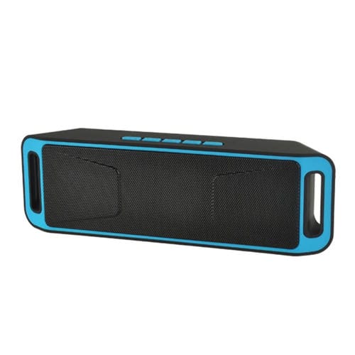 Altavoz Bluetooth Sc208 Tarjeta Multifuncional Reproducción Música Llamada Mano Libre Tf U-Disk Aux Fm (Azul)