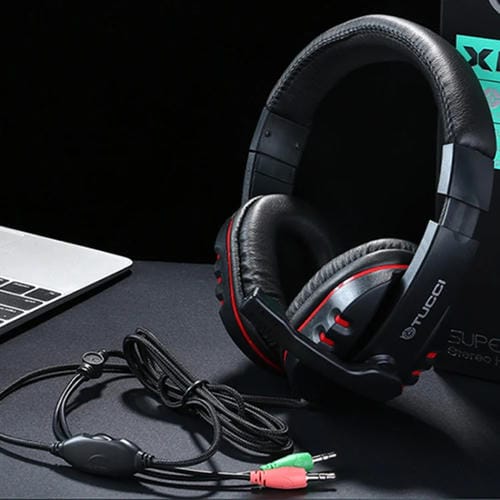 Auriculares gaming TUCCI X6 Super Bass Stereo con micrófono para PC