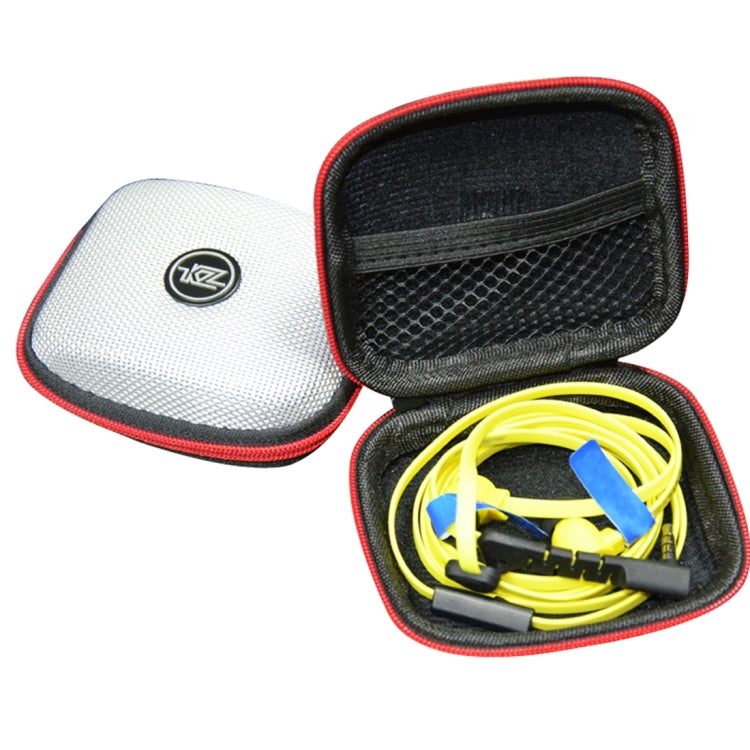 Cargador Cable de Datos Kz para Auriculares Portátil con Logotipo Eva Estuche Receptor (Plateado)